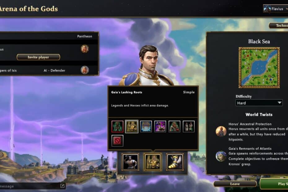 age of mythology retold arena of the gods error