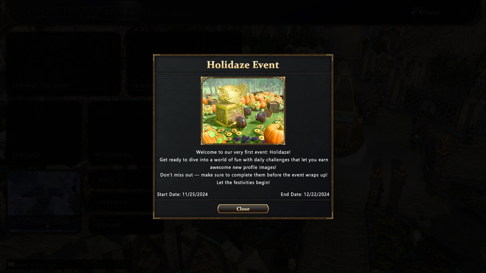 Age of Mythology Holidaze Event